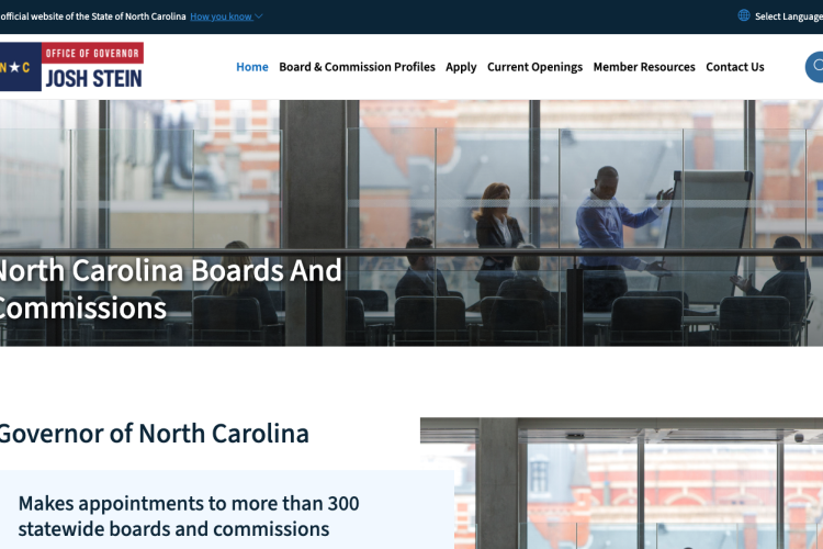 Boards and Commissions website